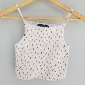 White smocked tank